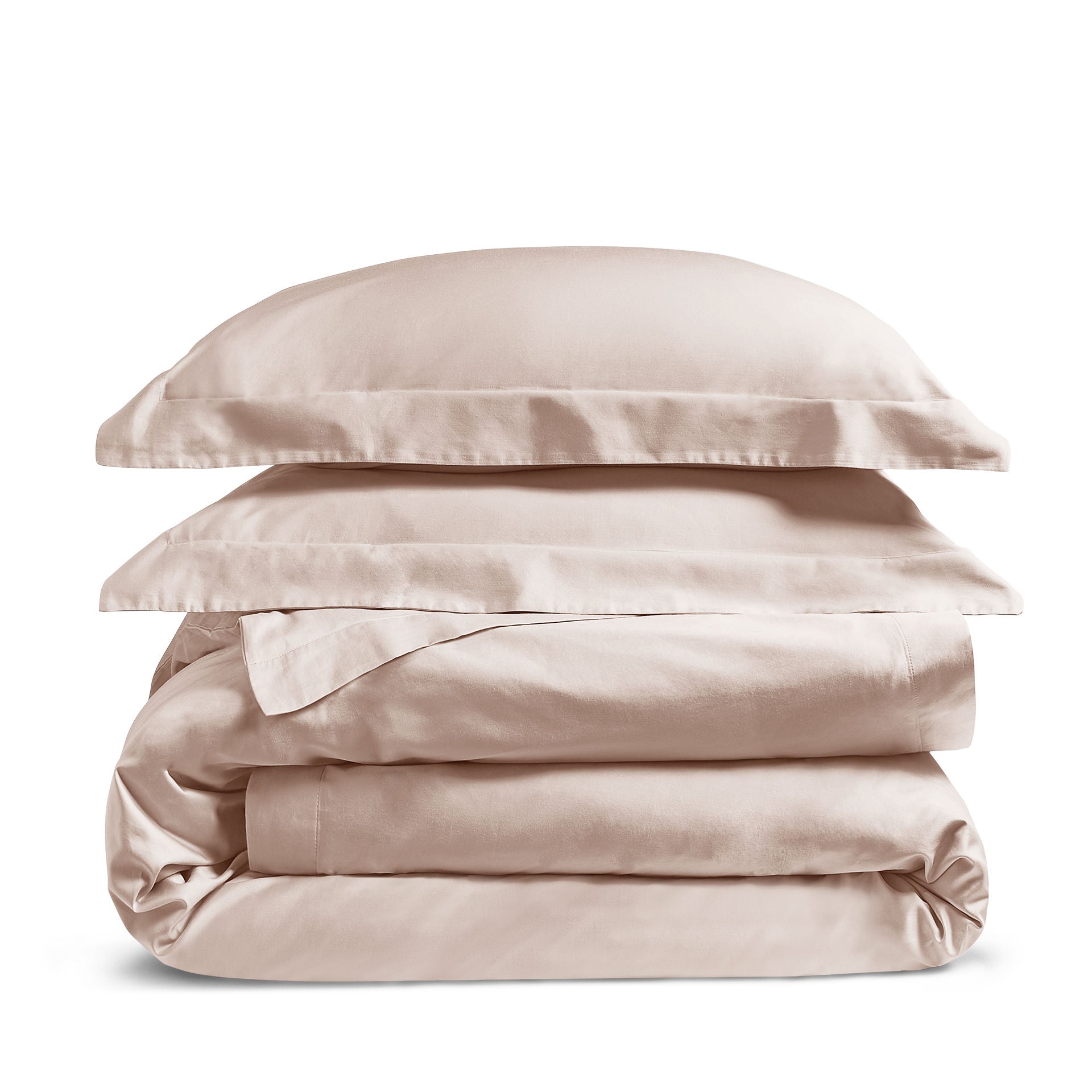 Luxury Organic Cotton Dusky Pink Edged Bedding Set