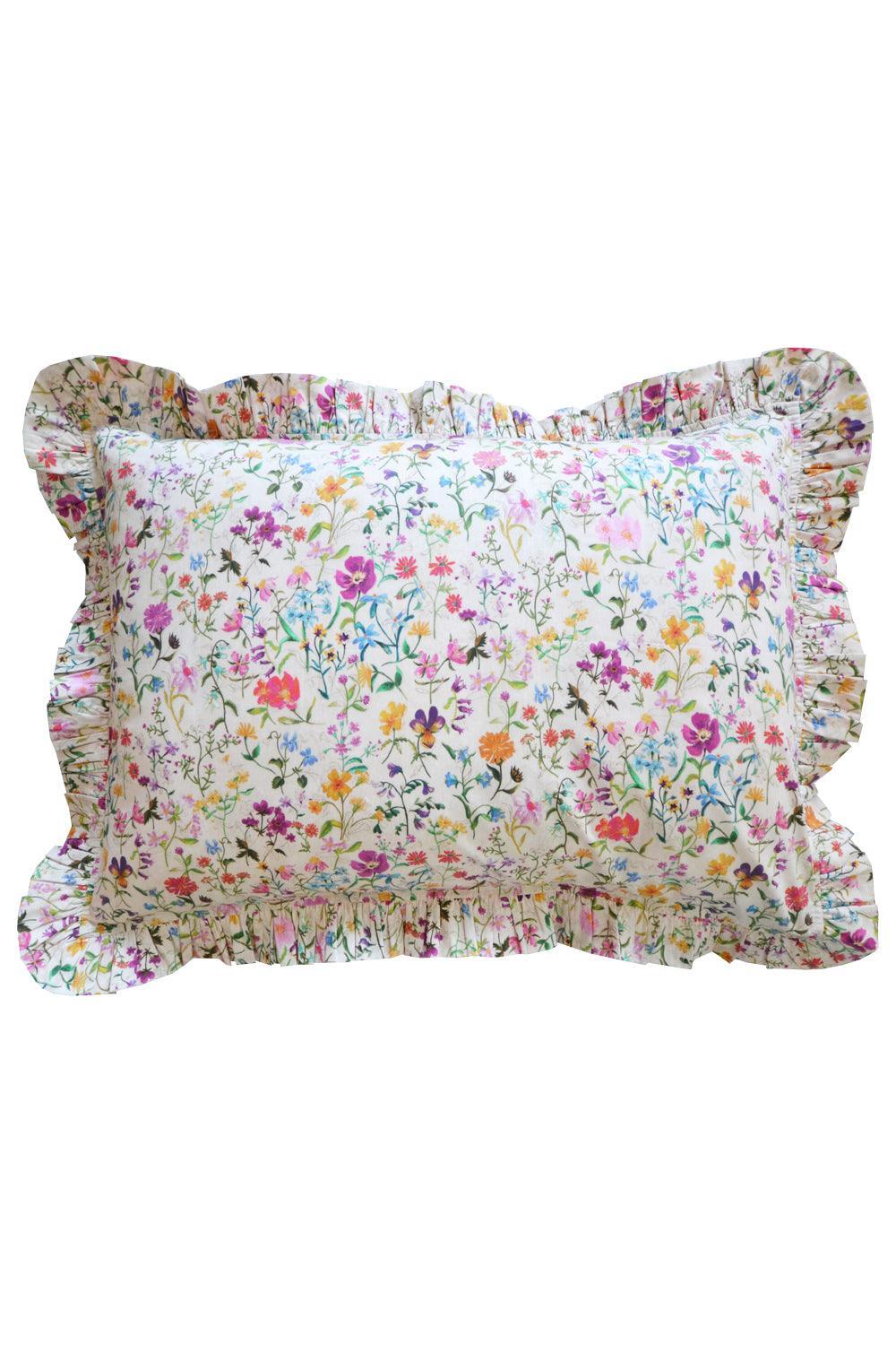 Frill Edge Pillowcase Made With Liberty Fabric Linen Garden