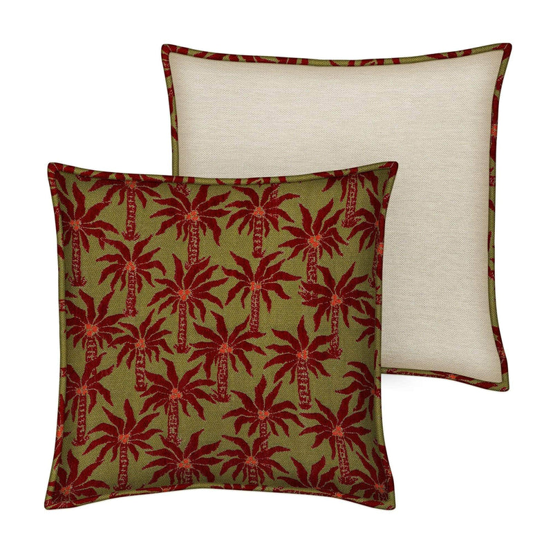 Cushion Laura Olive & Bordeaux