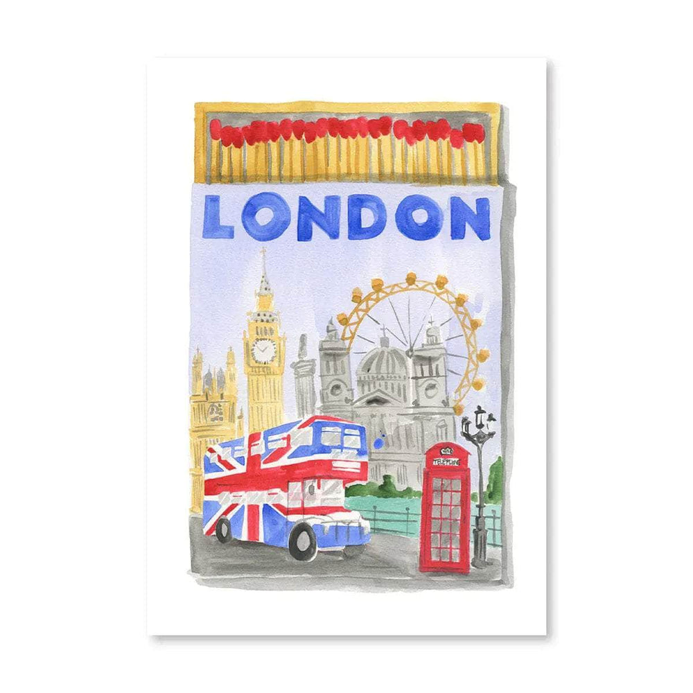 London Matchbook Print