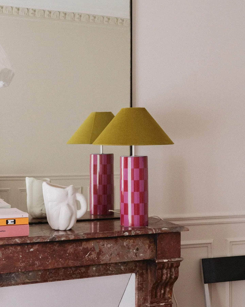 Ombrellina Renaissance Rose + Oxblood Table Lamp