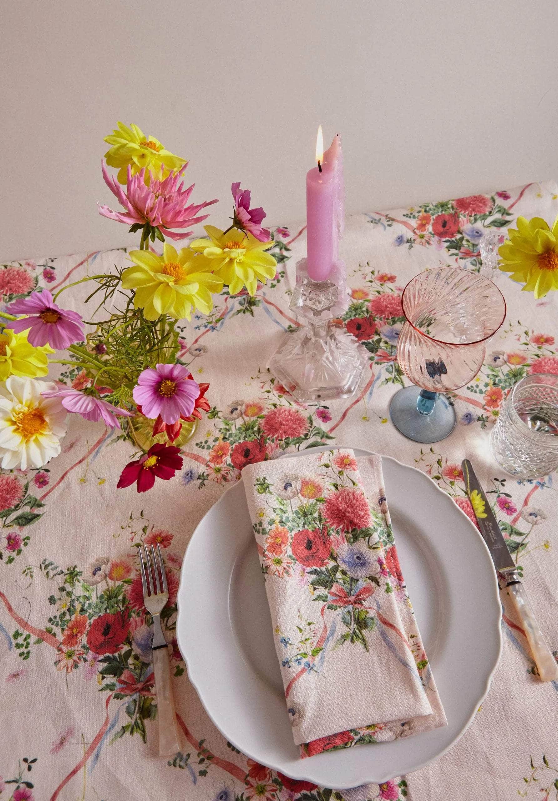 Garden Bouquet Linen Napkin