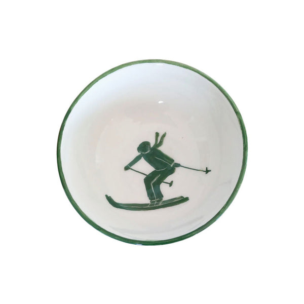 Sveva's Home Ceramic  Alpine Skier Bowls Set of 4