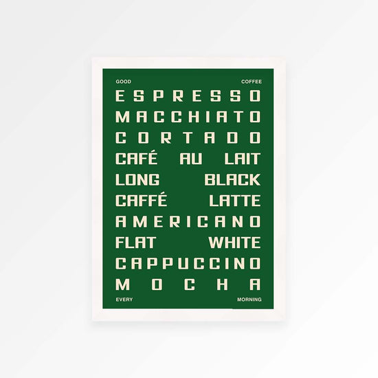 Coffee Guide Print