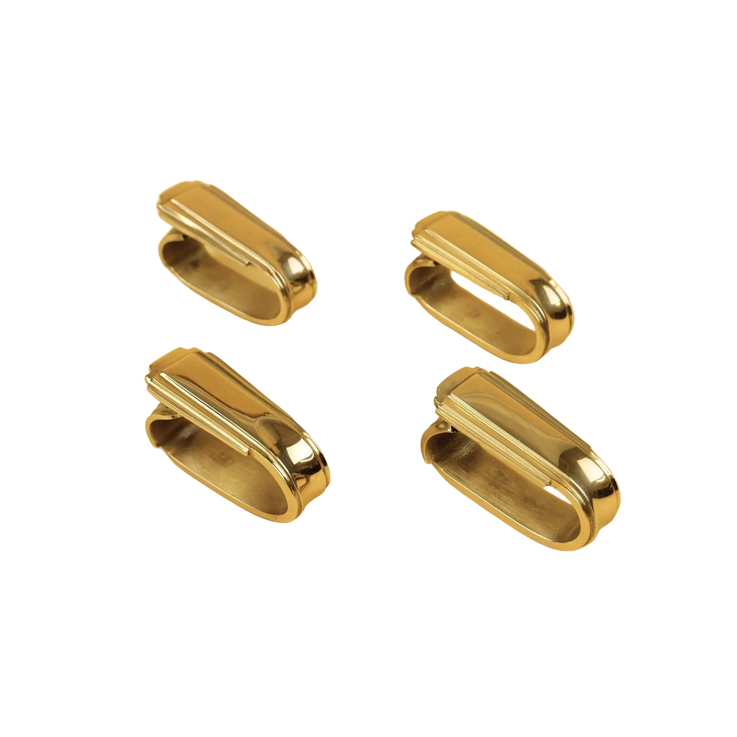 Brass Napkin Ring Art Deco Set of 4