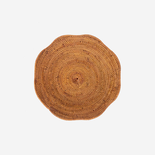Wavy Handwoven Basket Bowl