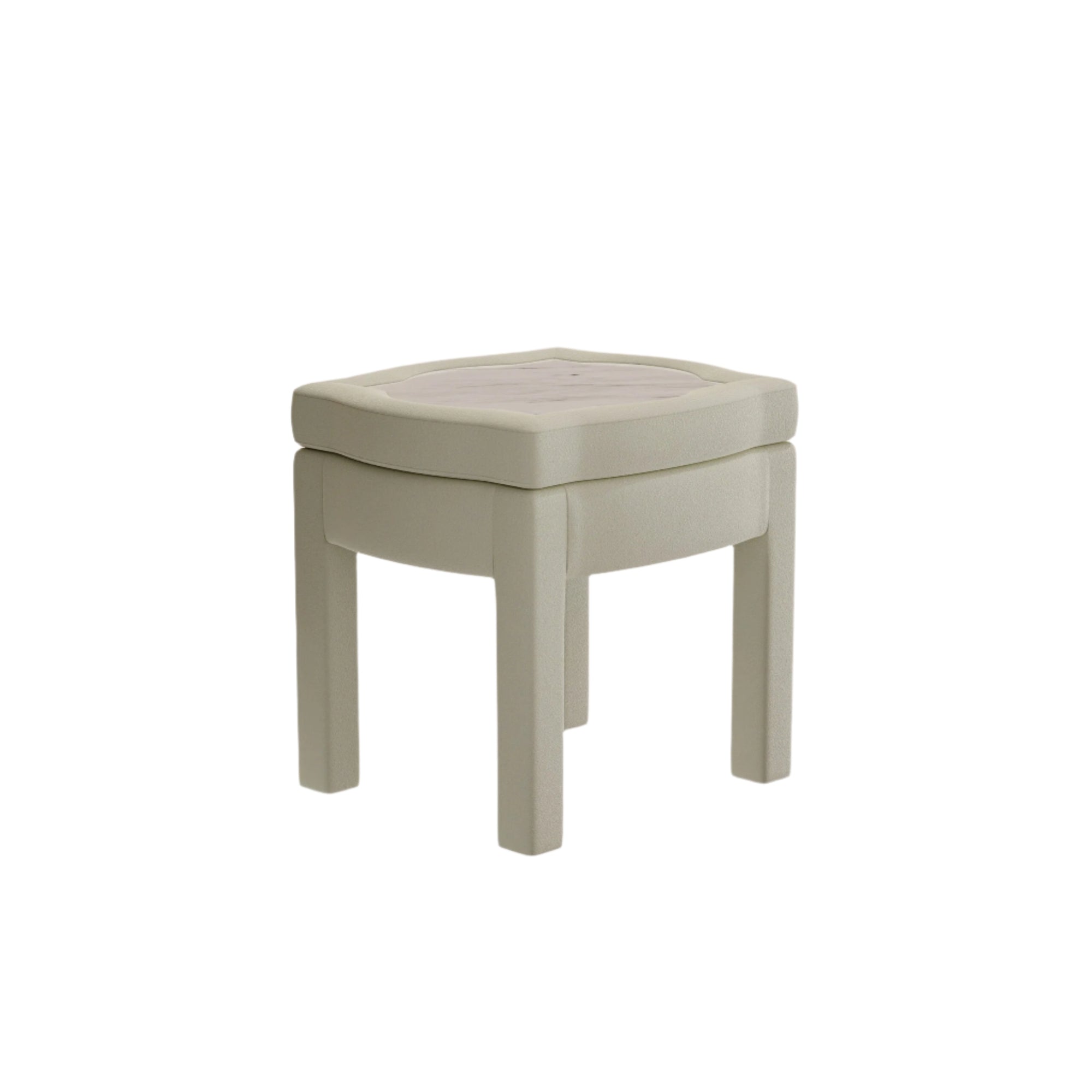 Piero Footstool, Nougat Boucle