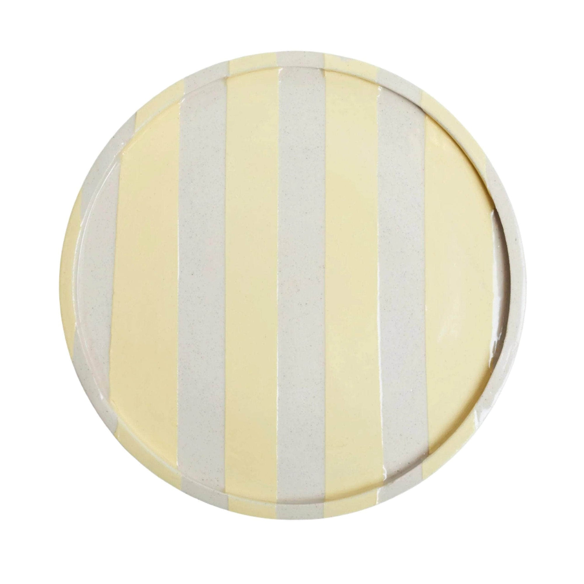 Duci Striped Plate Yellow 19cm