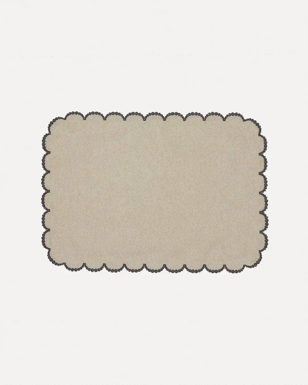 Luna Placemat, Beige with Black