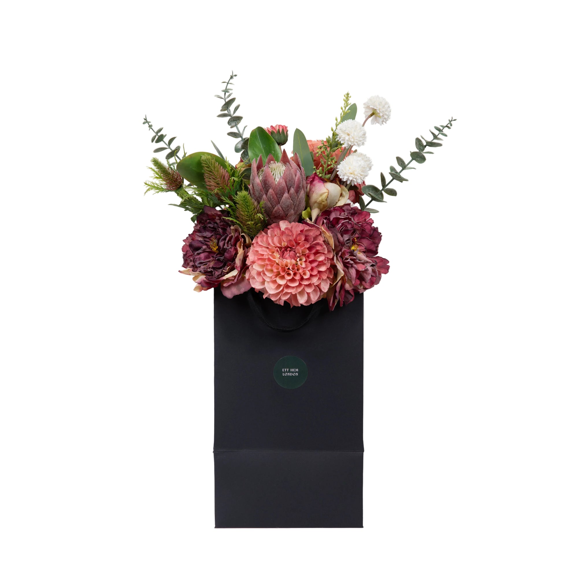 Harper - Faux Flower Arrangement - Reds & Greens & White