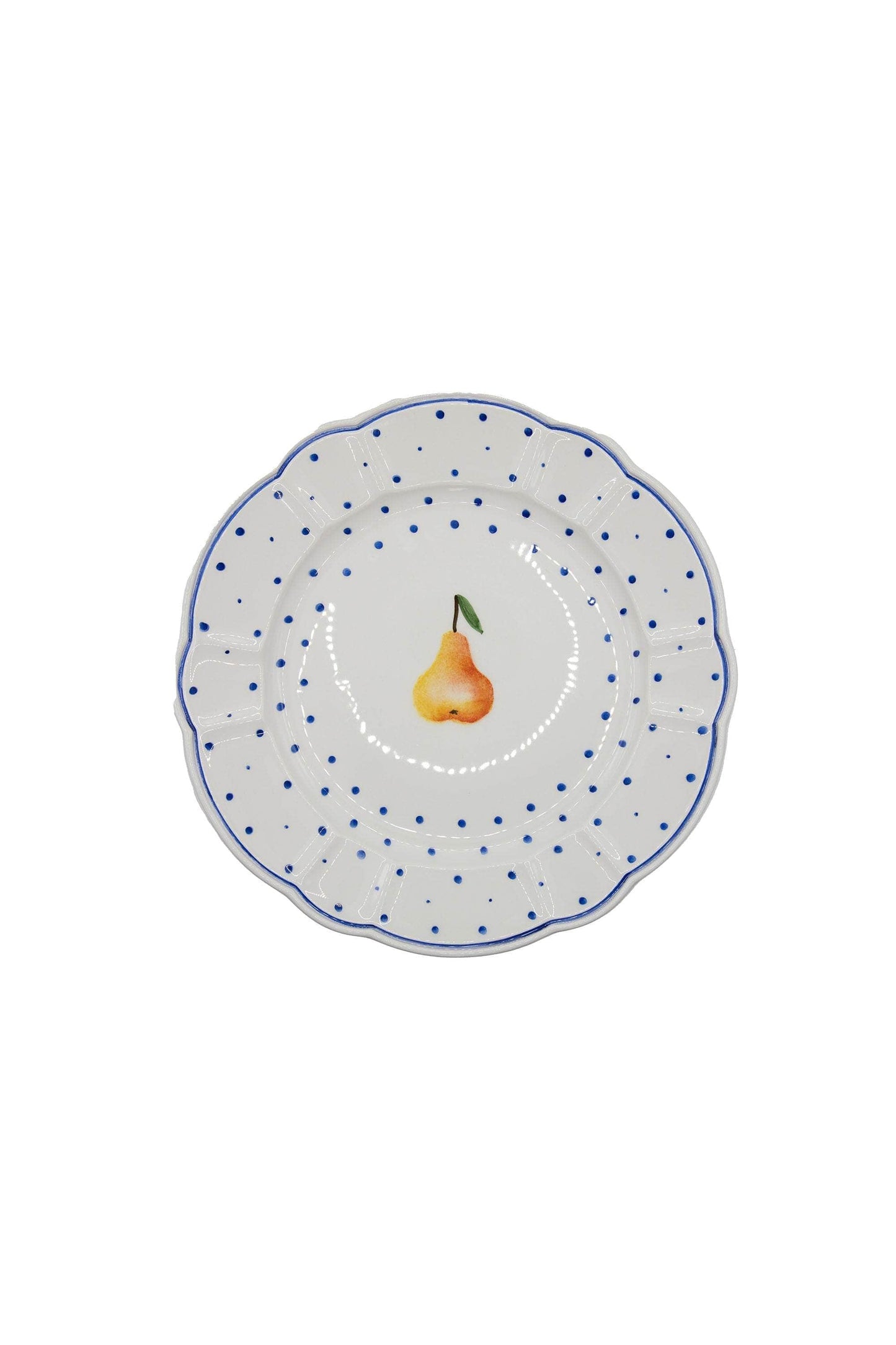 Tutti Frutti Polka Dot Dinner Plate, Pear, Set Of 4