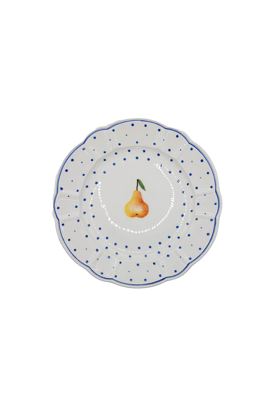 Tutti Frutti Polka Dot Dinner Plate, Pear, Set Of 4