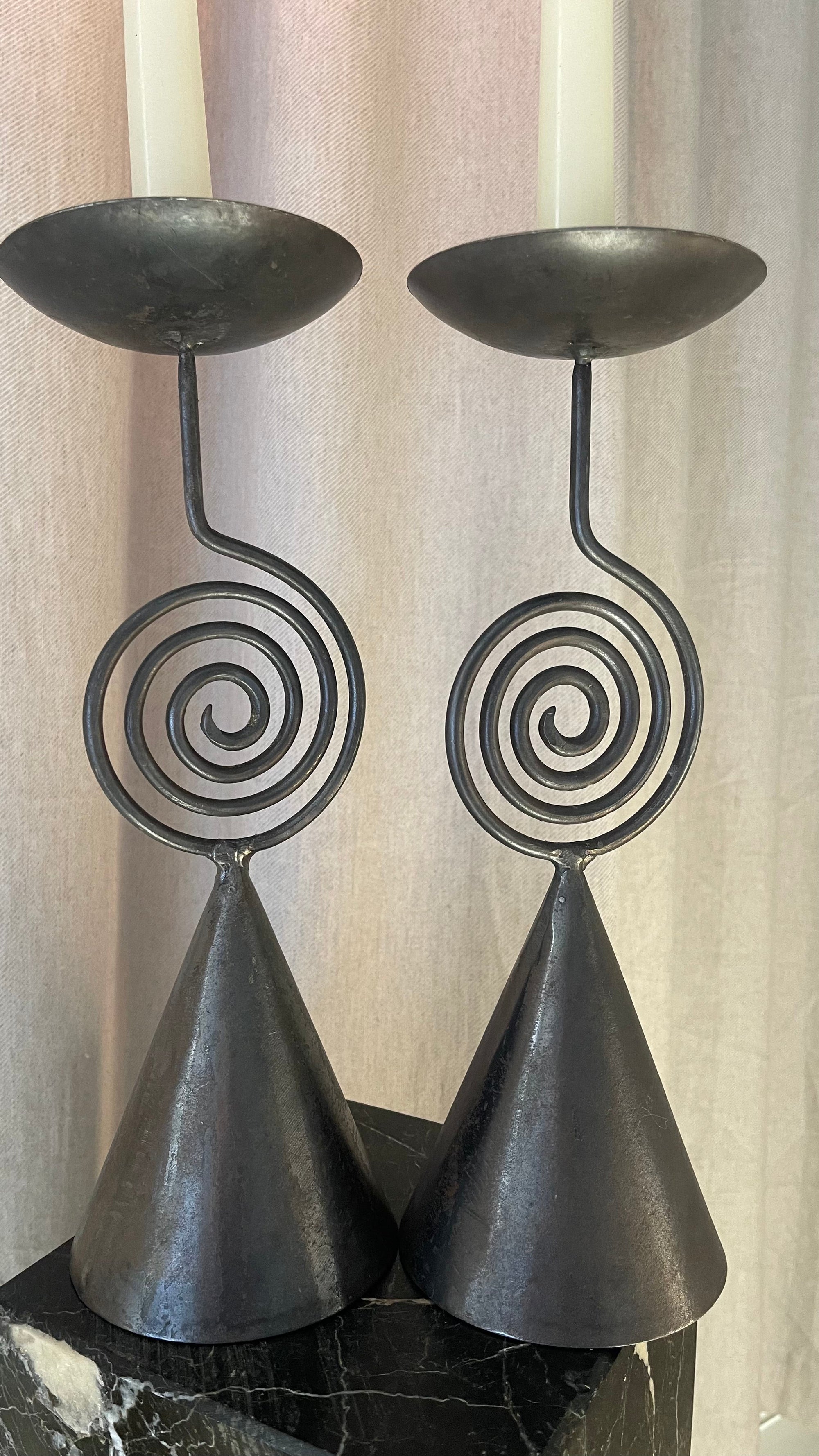 Pier One Metal Candle Holders Metal Spiral Design