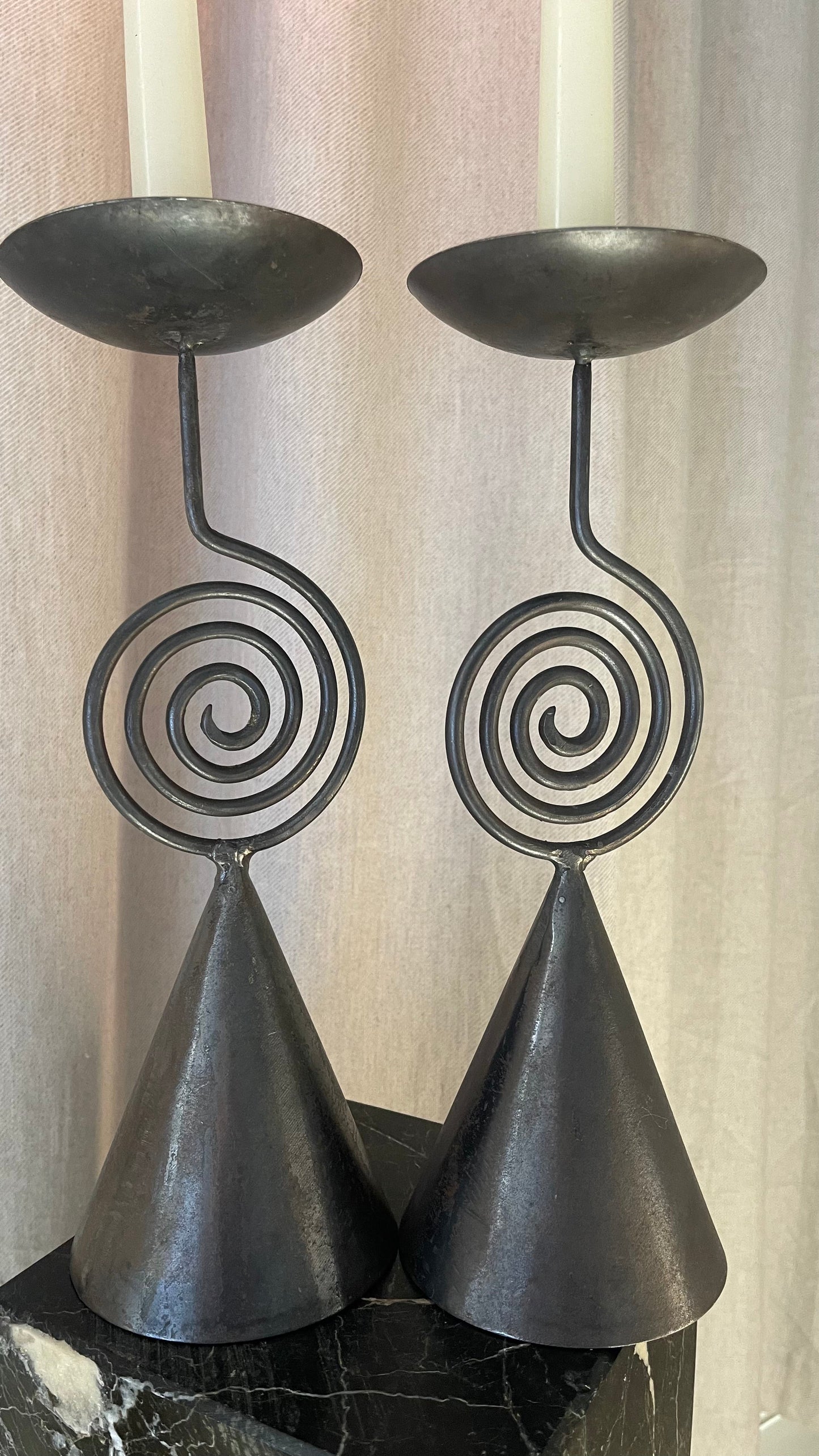 Pier One Metal Candle Holders Metal Spiral Design