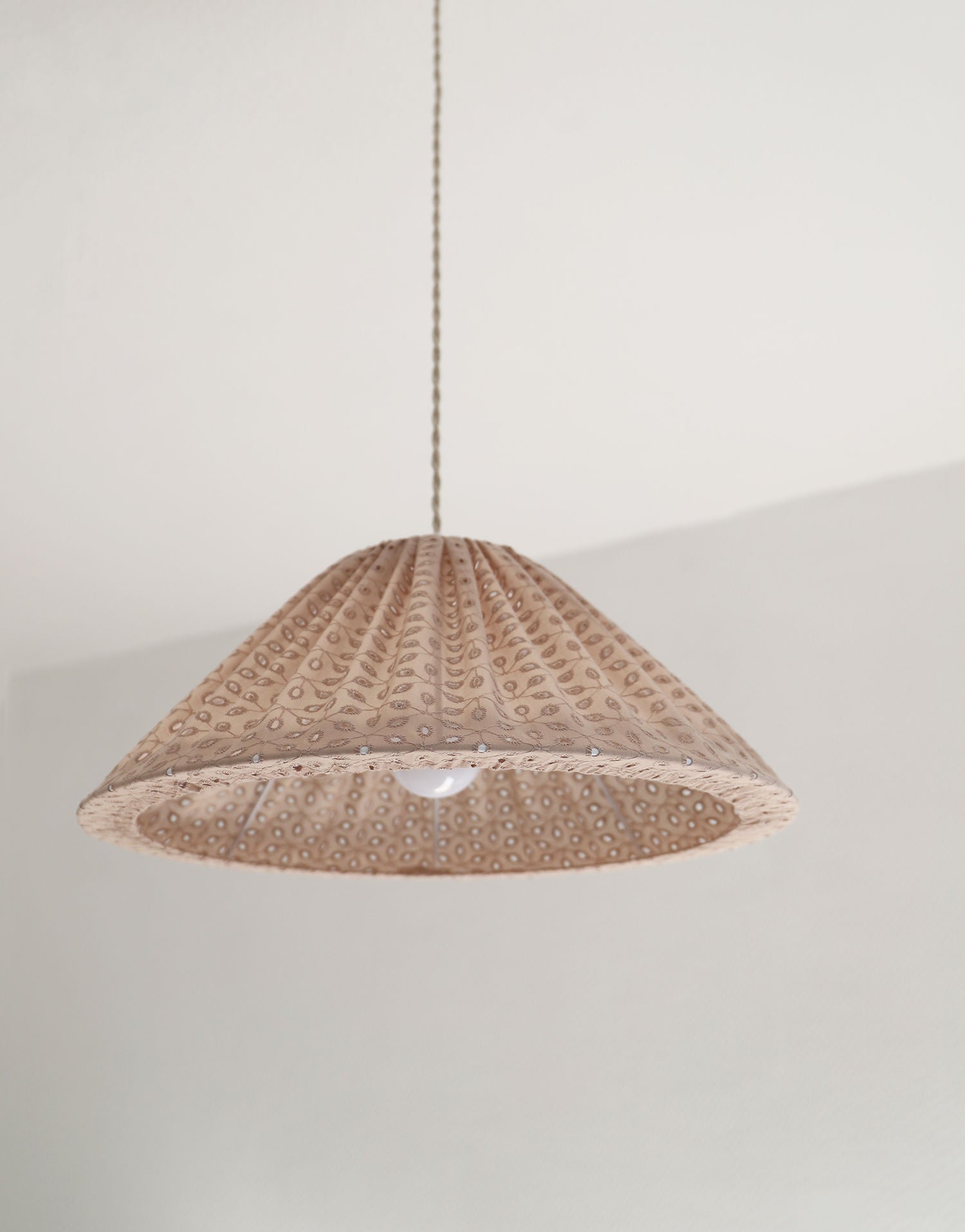 Conical Pendant Light Openwork Malala “Broderie Anglaise”