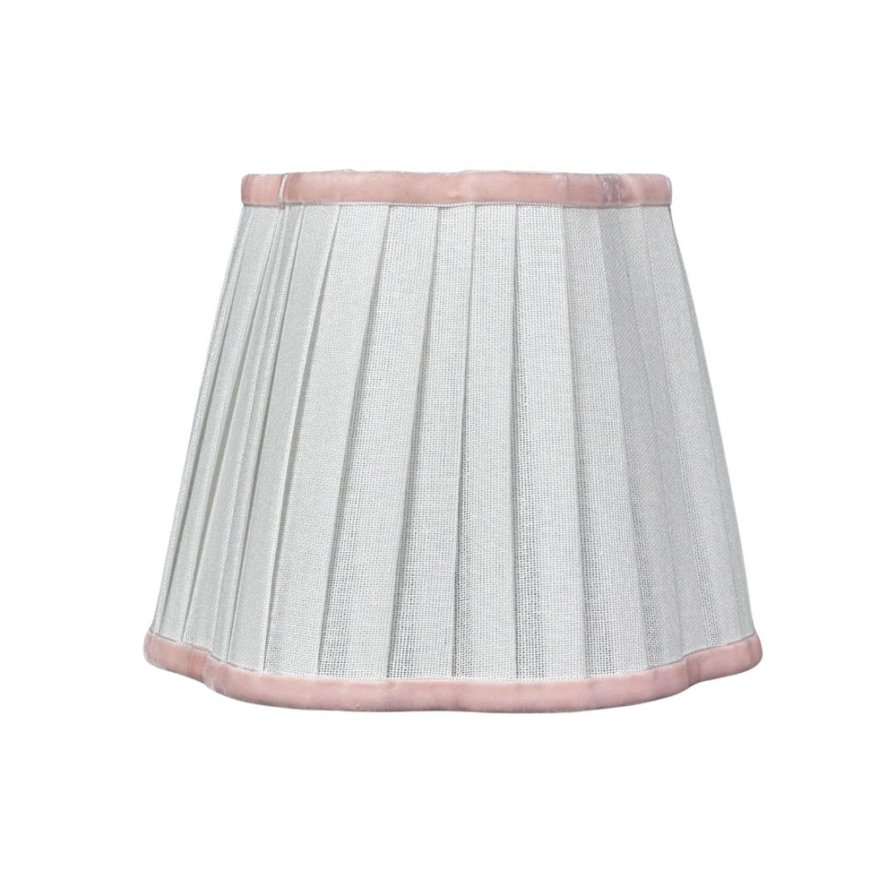 Lampshade White & Pink Ribbon