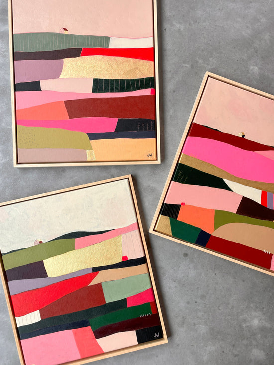 Colourful Landscape Cream Artwork