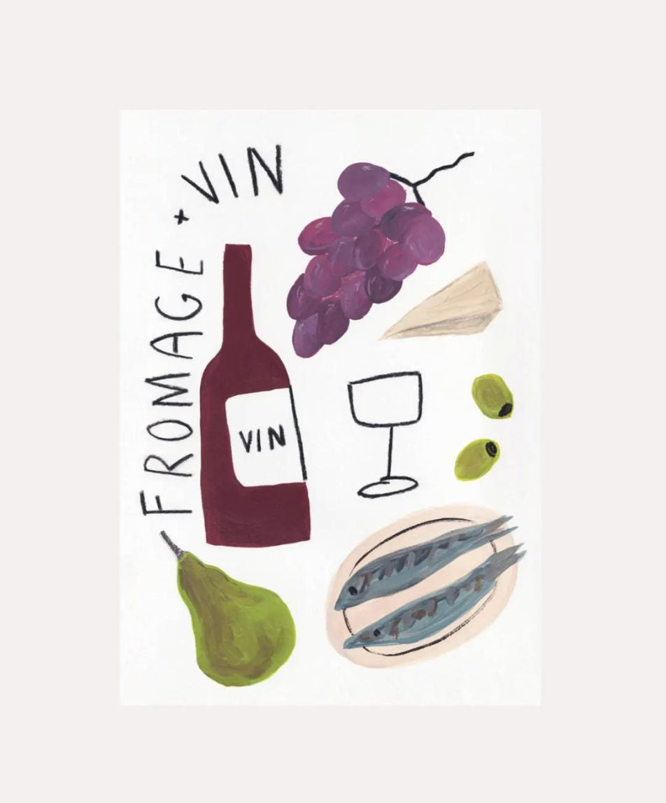 Fromage and Vin Print