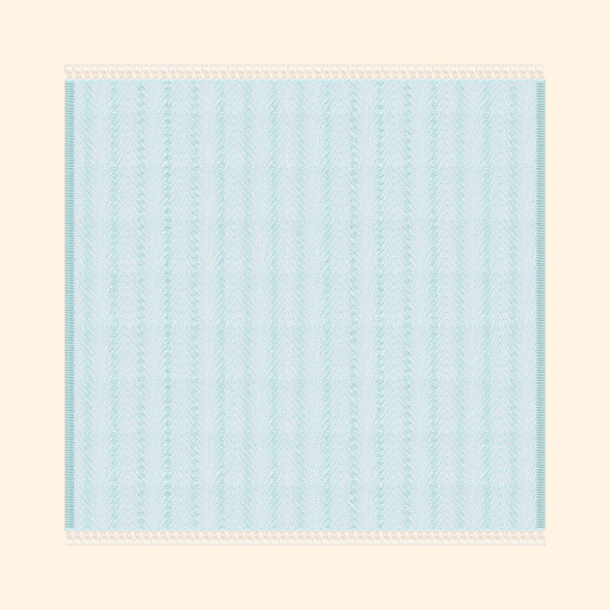 Yaprak Pure Cotton Blanket In Powder Blue