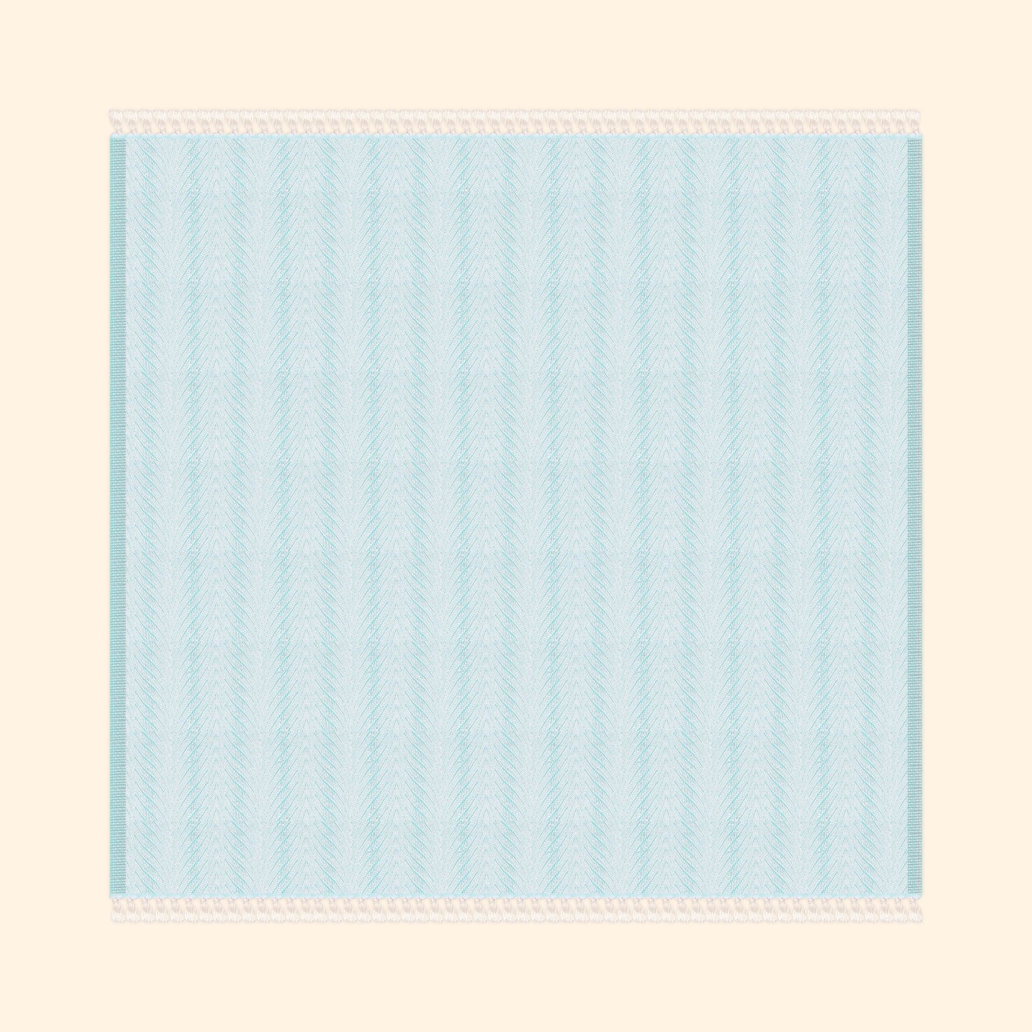 Yaprak Pure Cotton Blanket In Powder Blue