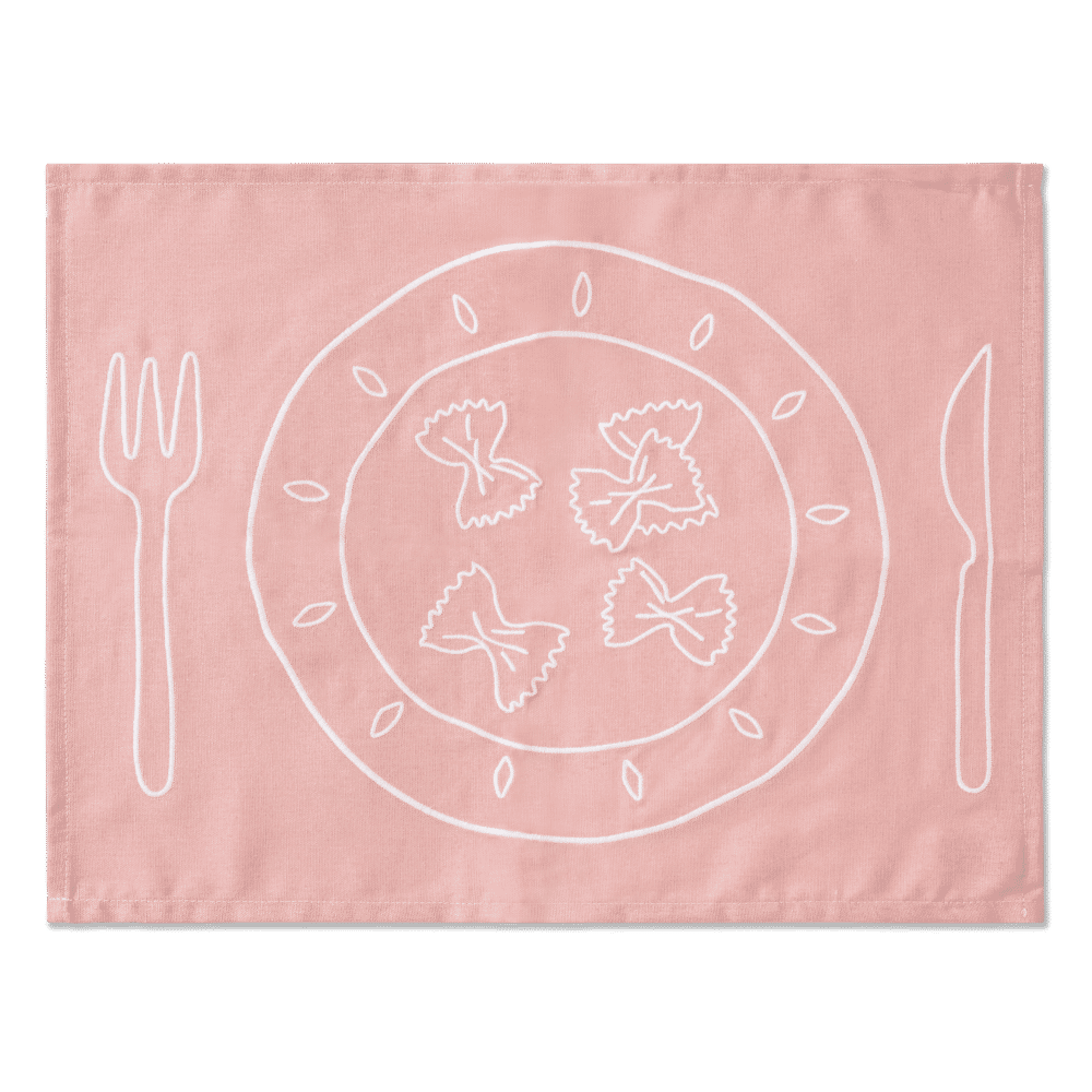 Placemats Embroidered Plates - Set of 2