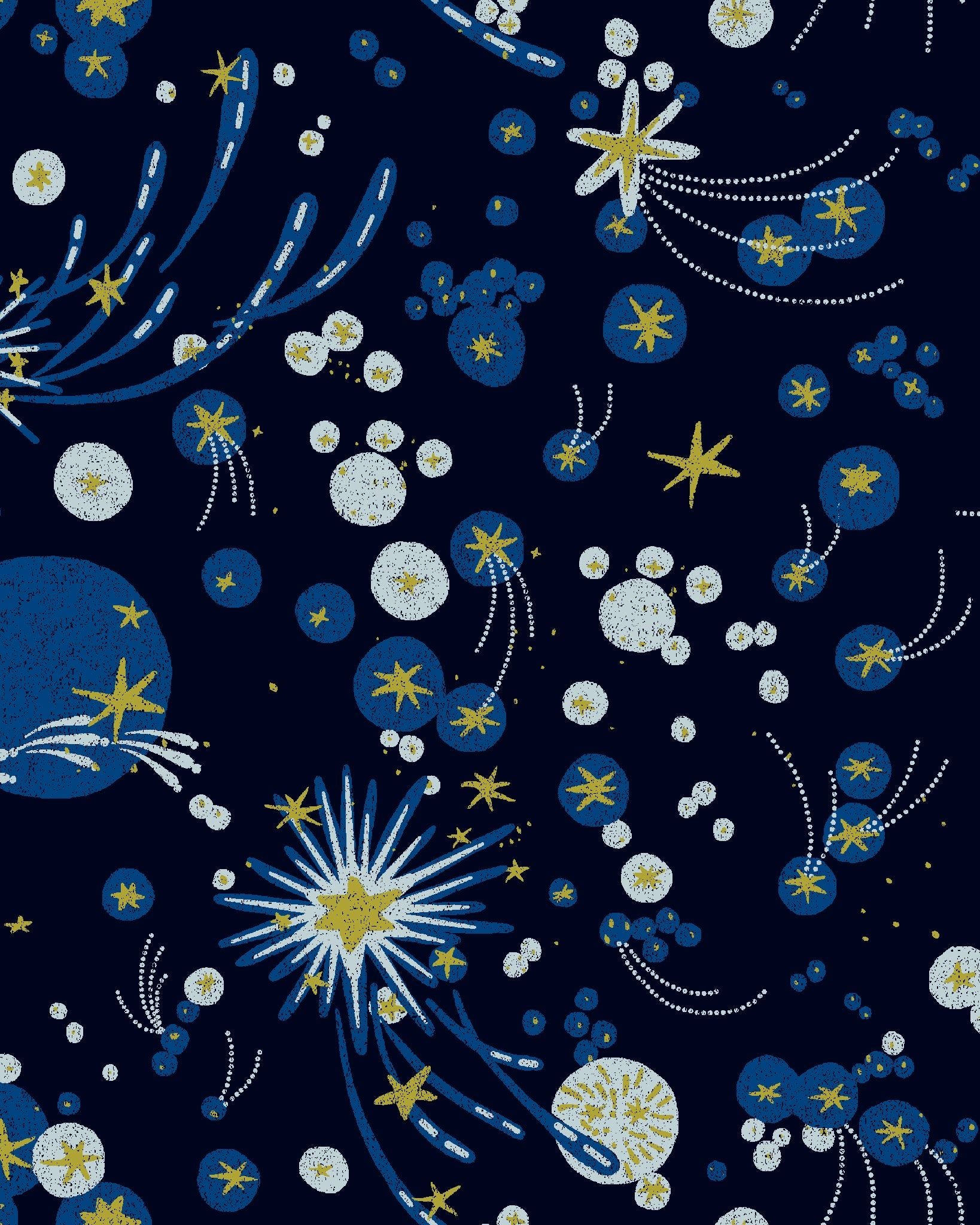 Solaris Velvet Fabric Ink Blue