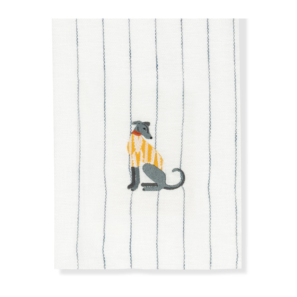 Kitchen Towel with Lurcher Embroidery