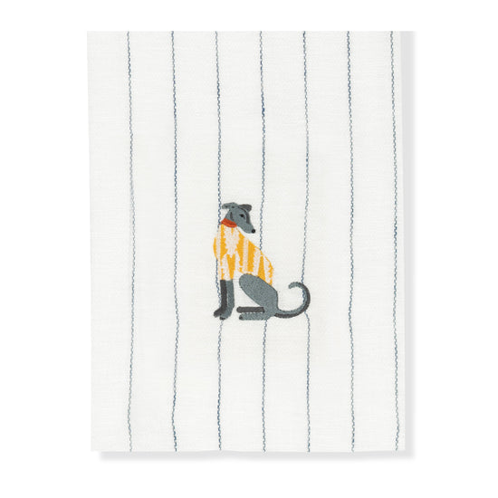Kitchen Towel with Lurcher Embroidery