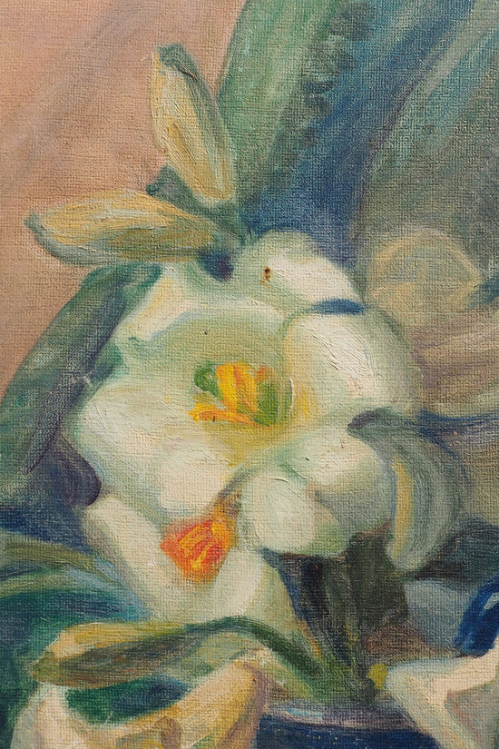 Vintage Oil on Board Still Life Painting