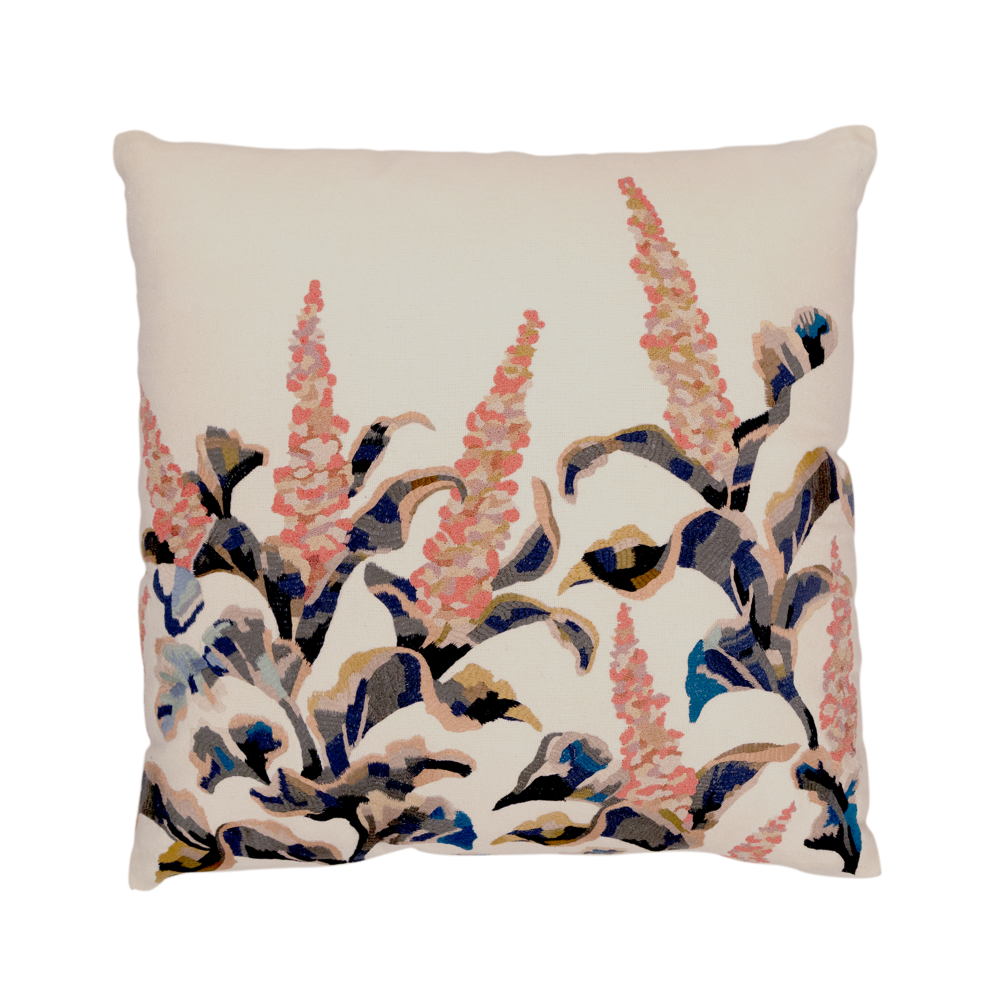 Tapestry Hand Embroidered Silk Pillow Cover 20×20 in