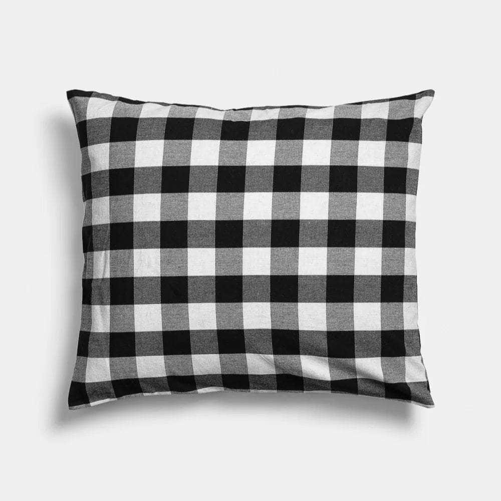 Cushion Cover Checked b/w