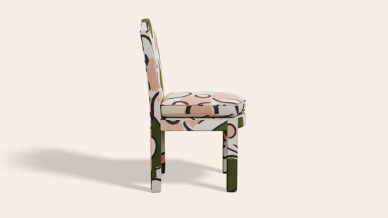 Pair of Leo Dining Chairs, Pesto