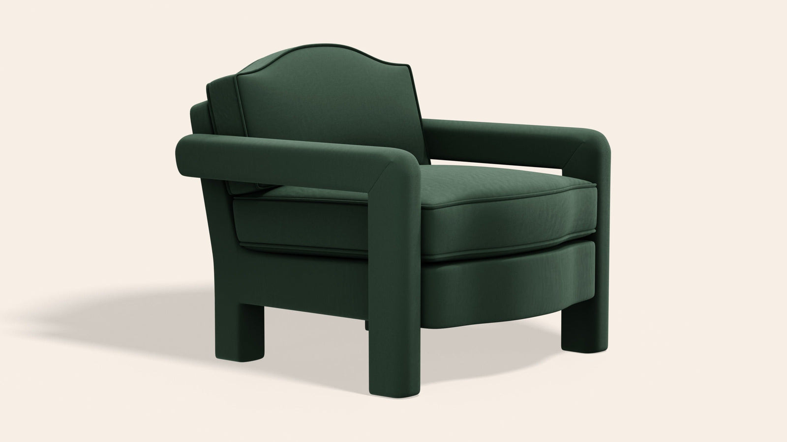 Elio Armchair, Olive Linen