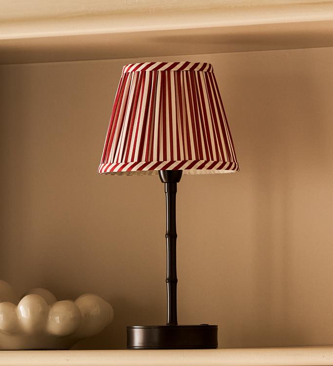 Red Striped Lampshade - 16cm