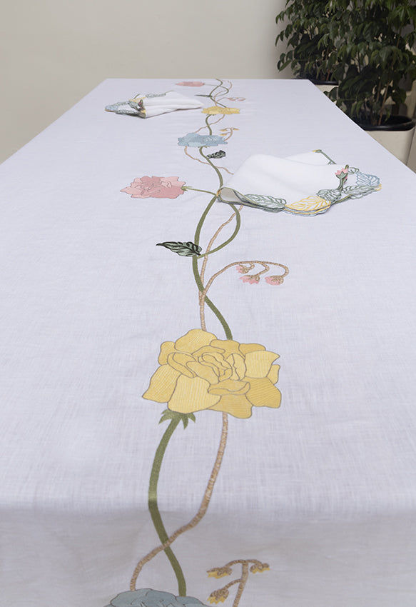 Embroidered Tablecloths - Floral (Set of 4)
