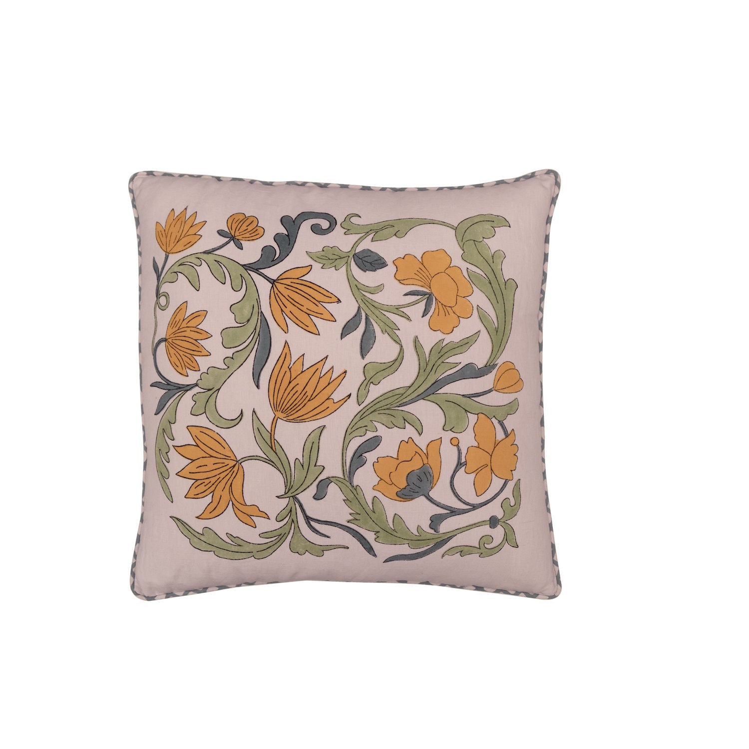 Block Printed Interior Pillow Cover – 20x20 in
