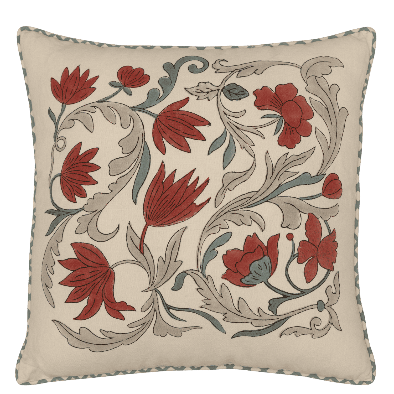 Block Printed Interior Pillow Cover – 20x20 in