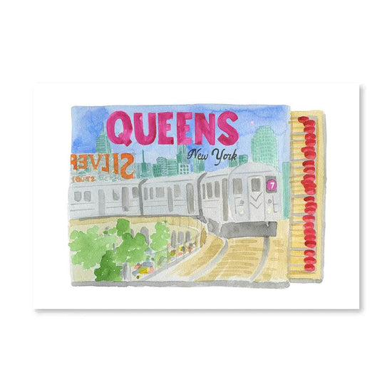 Queens New York Matchbook Print