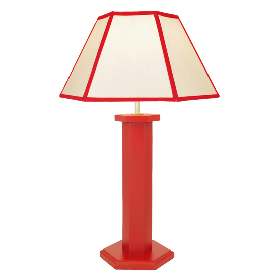 Hexagon Table Lamp - August Red (US)
