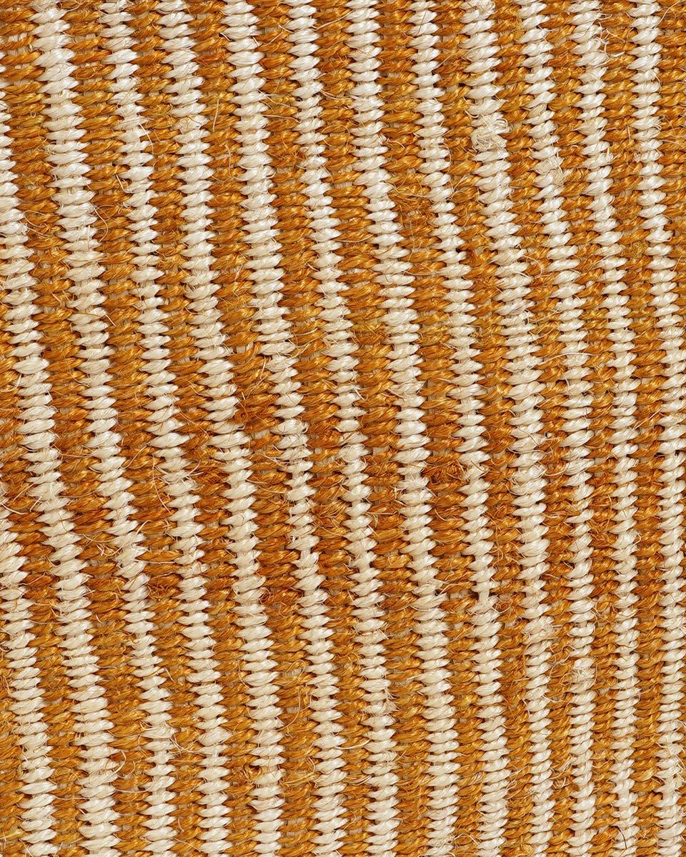 DHEHEBU: Gold and Natural Pinstripe Sisal Shopper