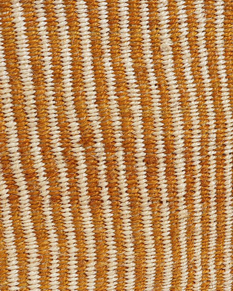 DHEHEBU: Gold and Natural Pinstripe Sisal Shopper