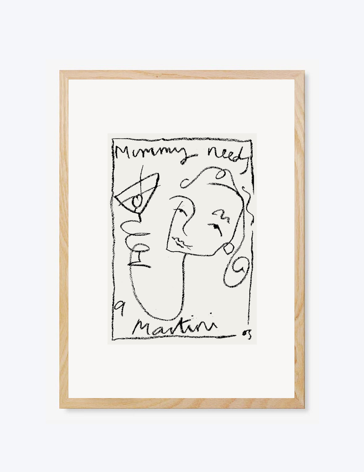 Mummy Needs A Martini Print