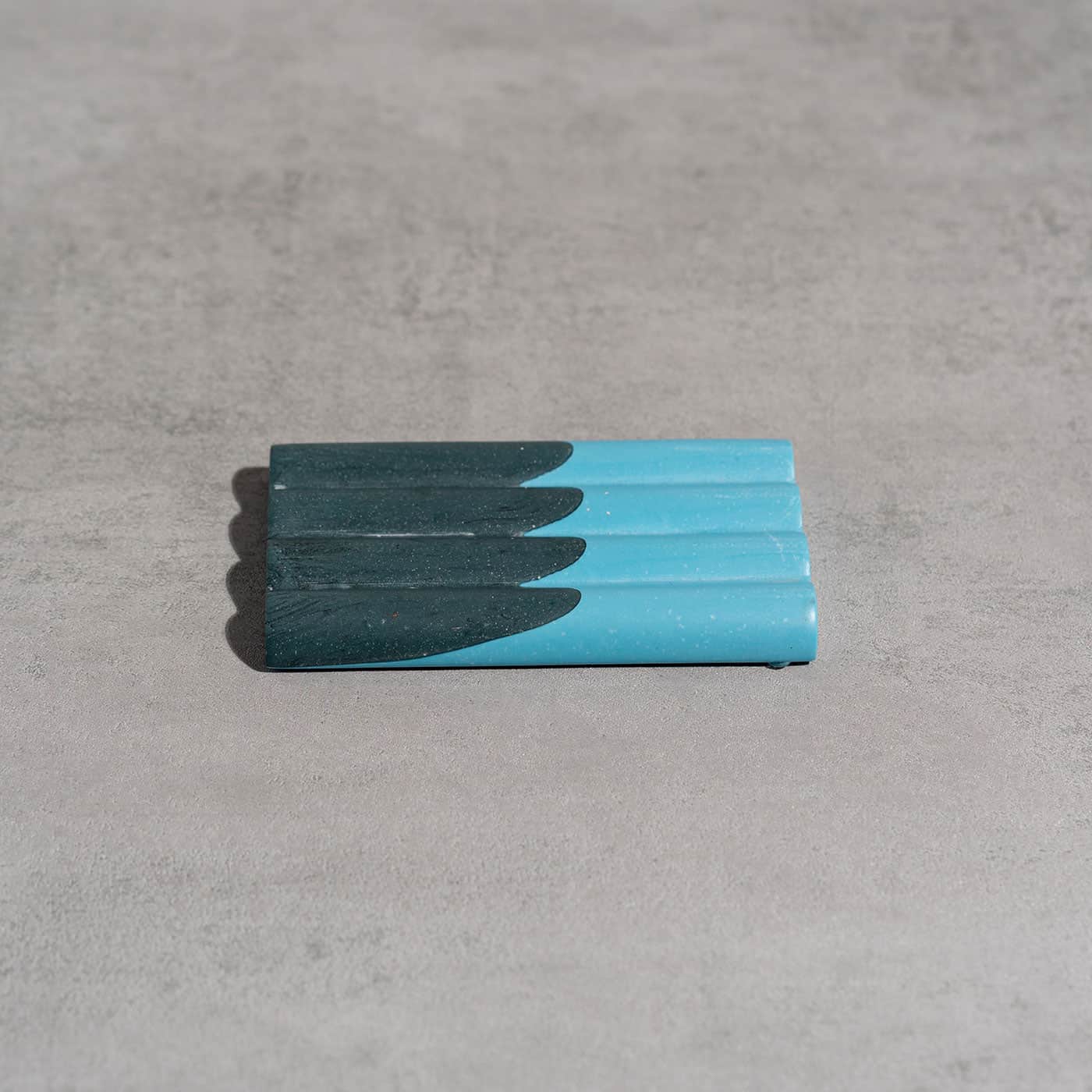 Soap Dish No1 - Dark Petrol & Electric Blue
