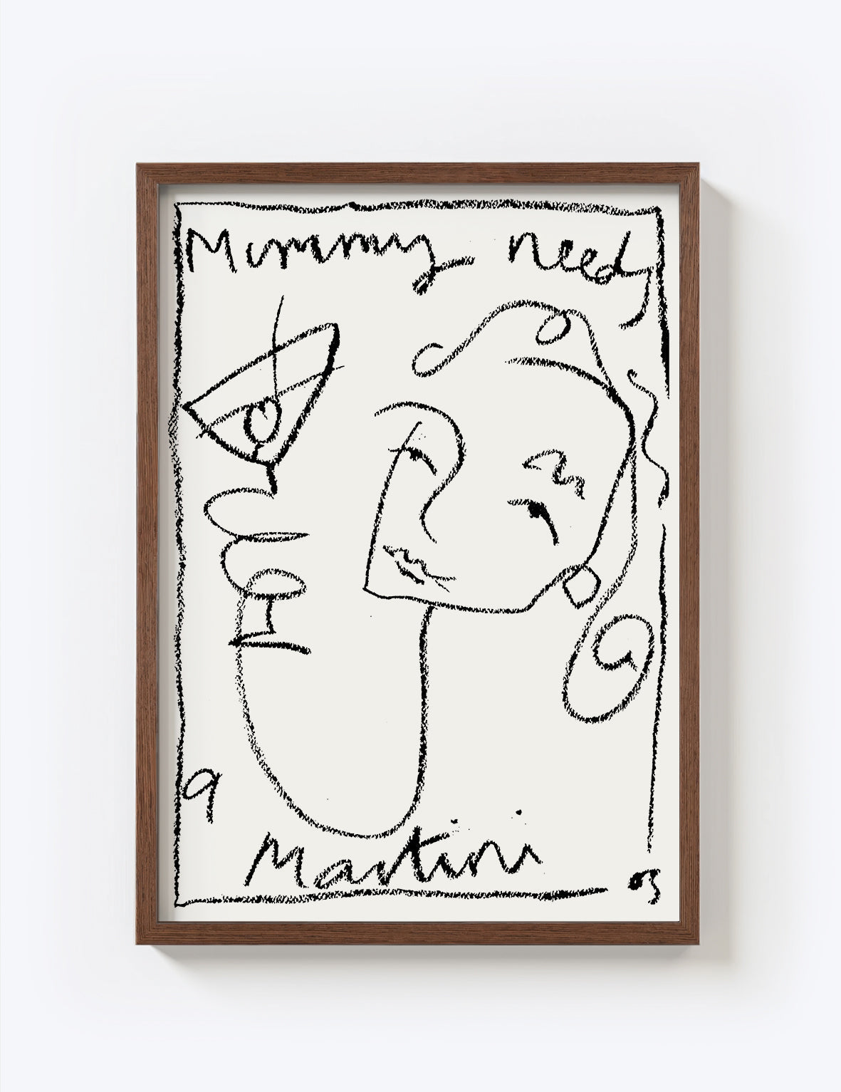 Mummy Needs A Martini Print