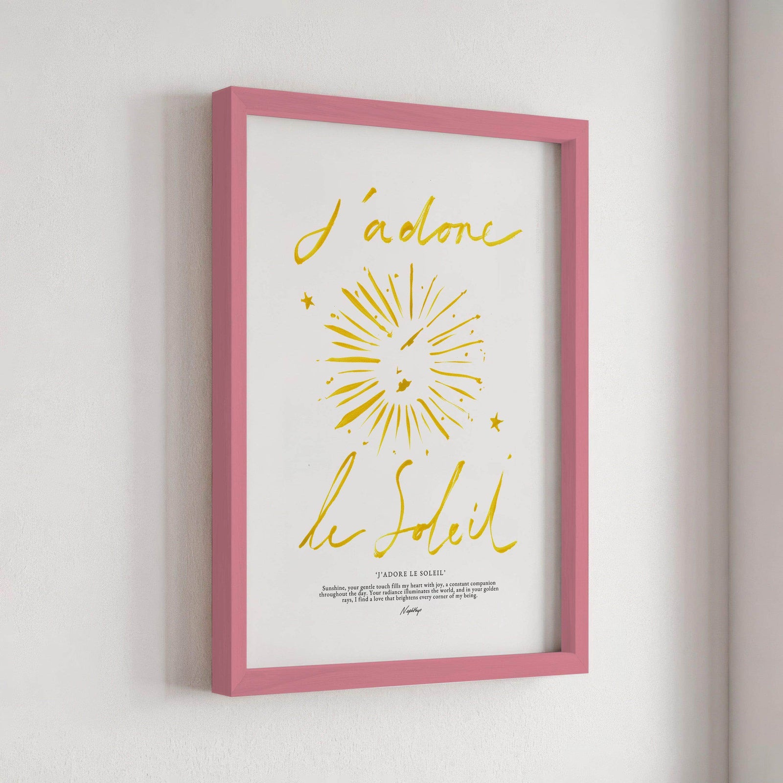 J'adore Le Soleil Print (Brushstroke Yellow)