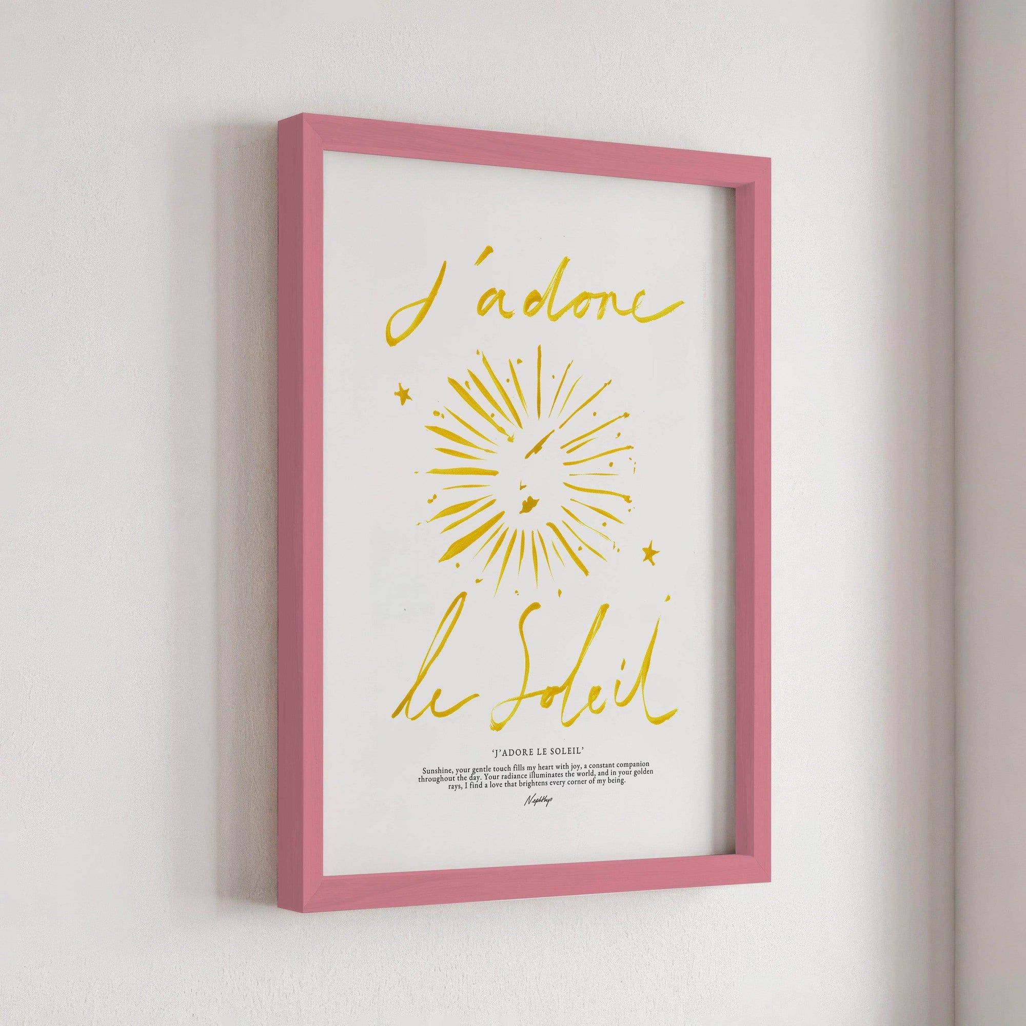 J'adore Le Soleil Print (Brushstroke Yellow)