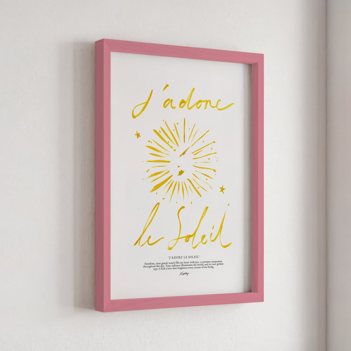 J'adore Le Soleil Print (Brushstroke Yellow)