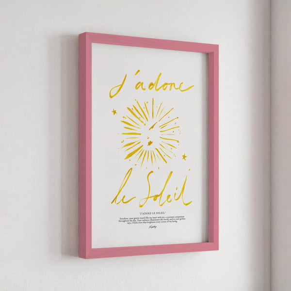 J'adore Le Soleil Print (Brushstroke Yellow)