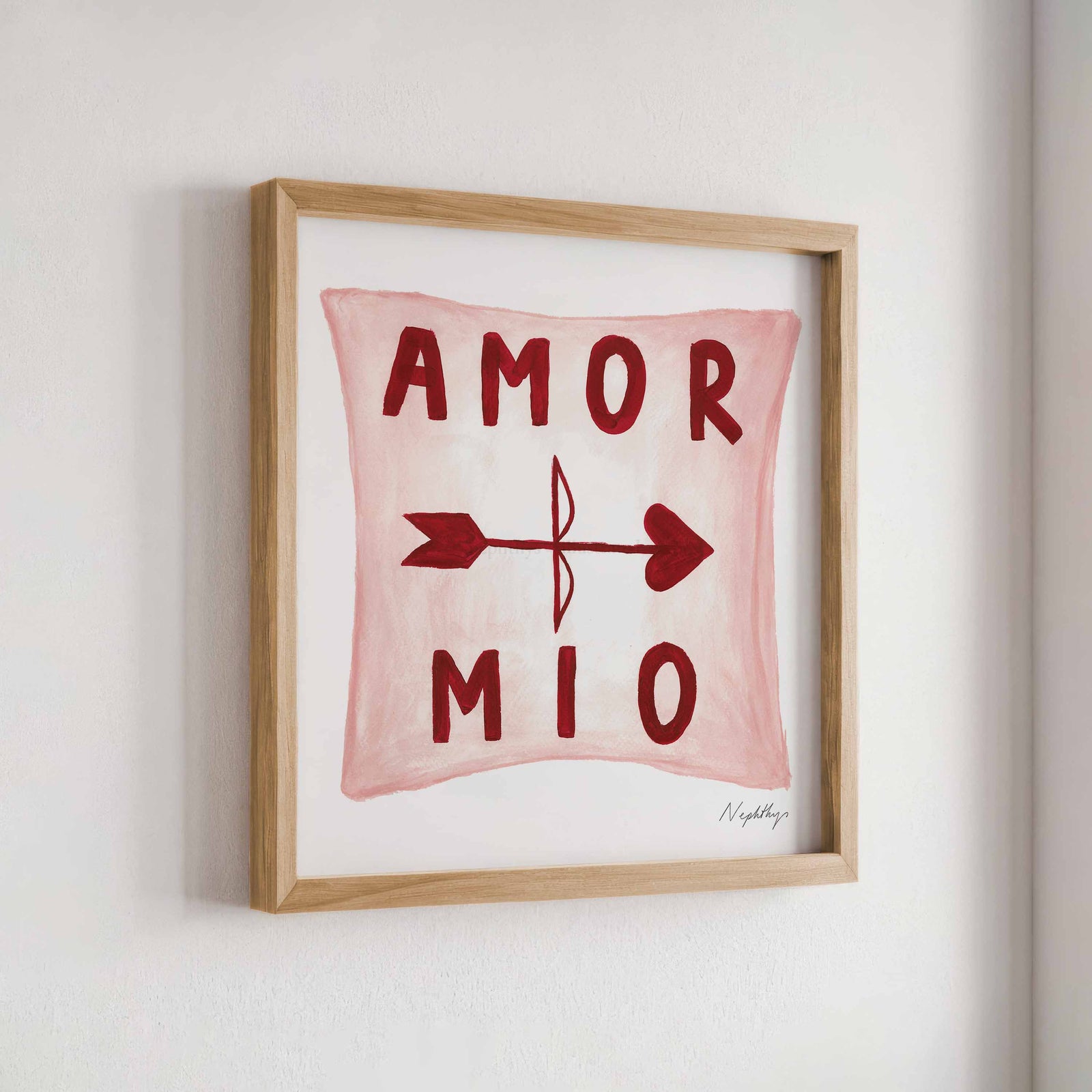 Amor Mio Pillow Print