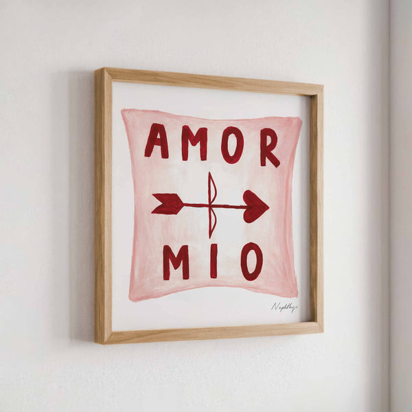 Amor Mio Pillow Print